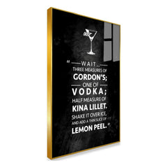 Modern Vesper Martini Cocktail Recipe Canvas Painting