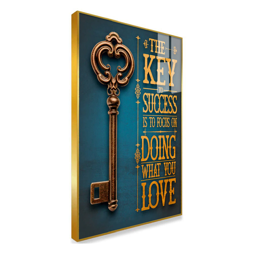 Inspirational Vintage Key Wall Decor - Motivational Success Office Painting