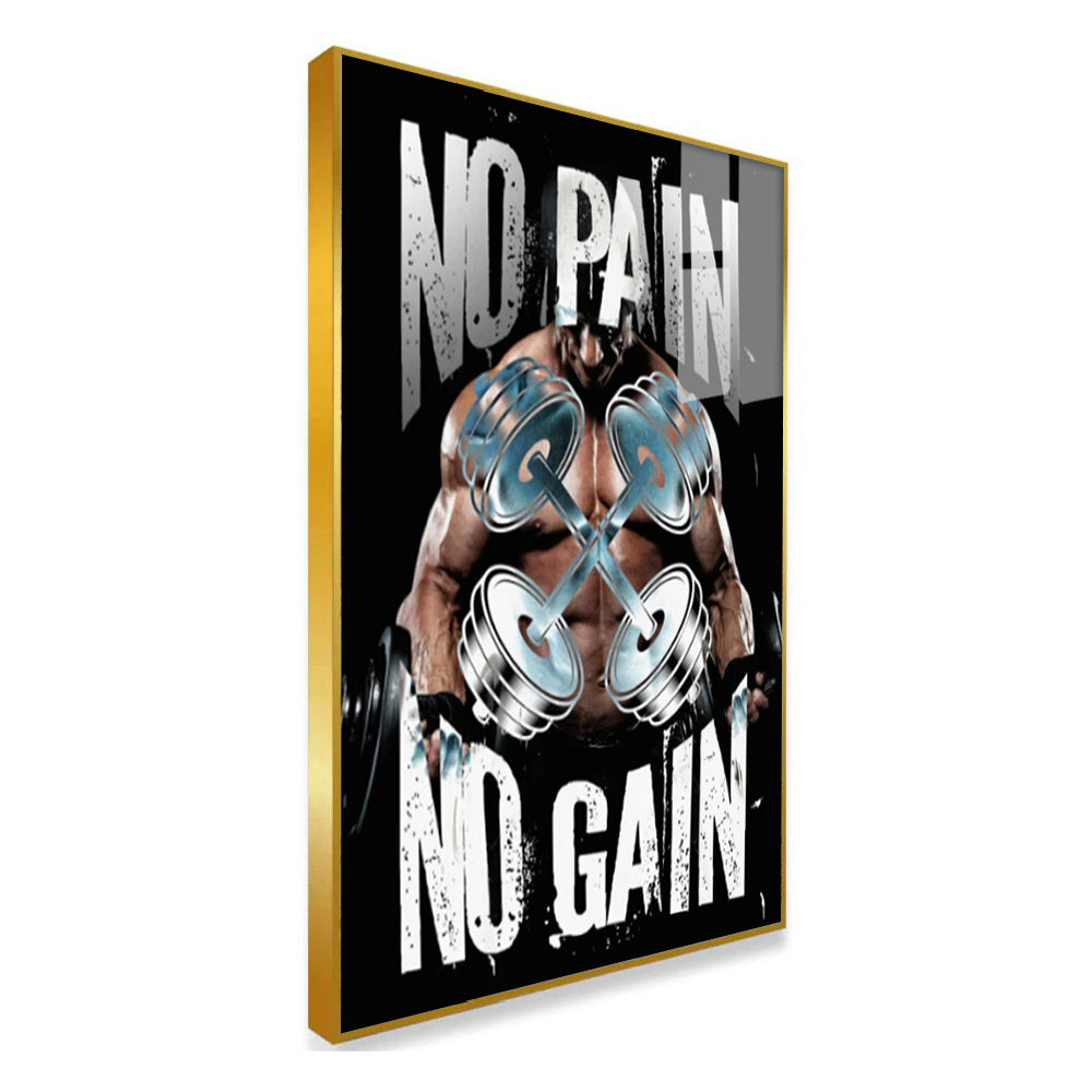 Bodybuilding Acrylic Glass Canvas Painting for Home Gym & Fitness Studio