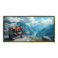 Premium Motorcycle Adventure Canvas Painting  - Scenery Wall Art for Living Room & Office