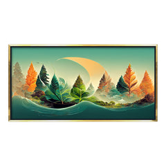 Premium Ethereal Fantasy Forest Framed Wall Art | Abstract Nature Landscape Canvas