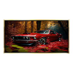 Vibrant Fall Landscape Automotive Premium Canvas Painting