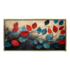 Premium Abstract Leaves Canvas | Elegant Floral Wall Decor for Home & Office