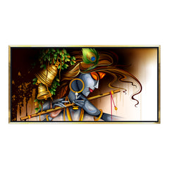 Premium Wall Canvas Large Painting of Lord Krishna For Home Decors