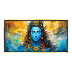 Premium Lord Shiva Meditation Abstract Wall Paintings For Home Wall Decors