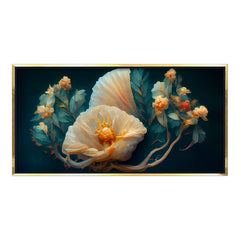 Premium Elegant Floral Flower art Canvas Wall Painting for Wall Decors