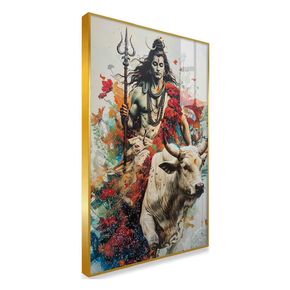 Abstract Lord Shiva Spiritual Acrylic Painting