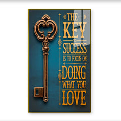 Inspirational Vintage Key Wall Decor - Motivational Success Office Painting