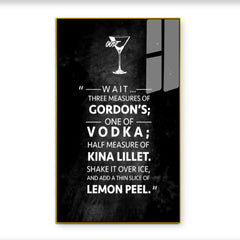Modern Vesper Martini Cocktail Recipe Canvas Painting