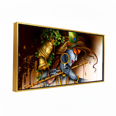 Premium Wall Canvas Large Painting of Lord Krishna For Home Decors