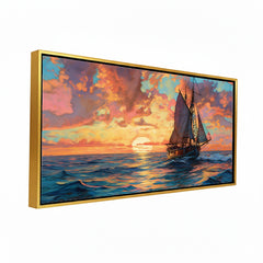 Premium Impressionist Sailing Ship Canvas Art