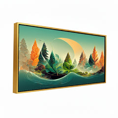 Premium Ethereal Fantasy Forest Framed Wall Art | Abstract Nature Landscape Canvas