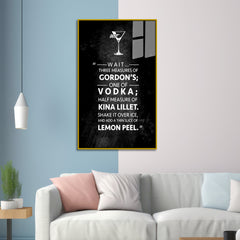 Modern Vesper Martini Cocktail Recipe Canvas Painting