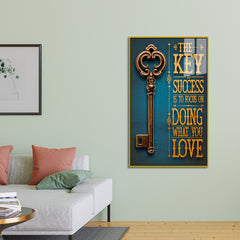 Inspirational Vintage Key Wall Decor - Motivational Success Office Painting