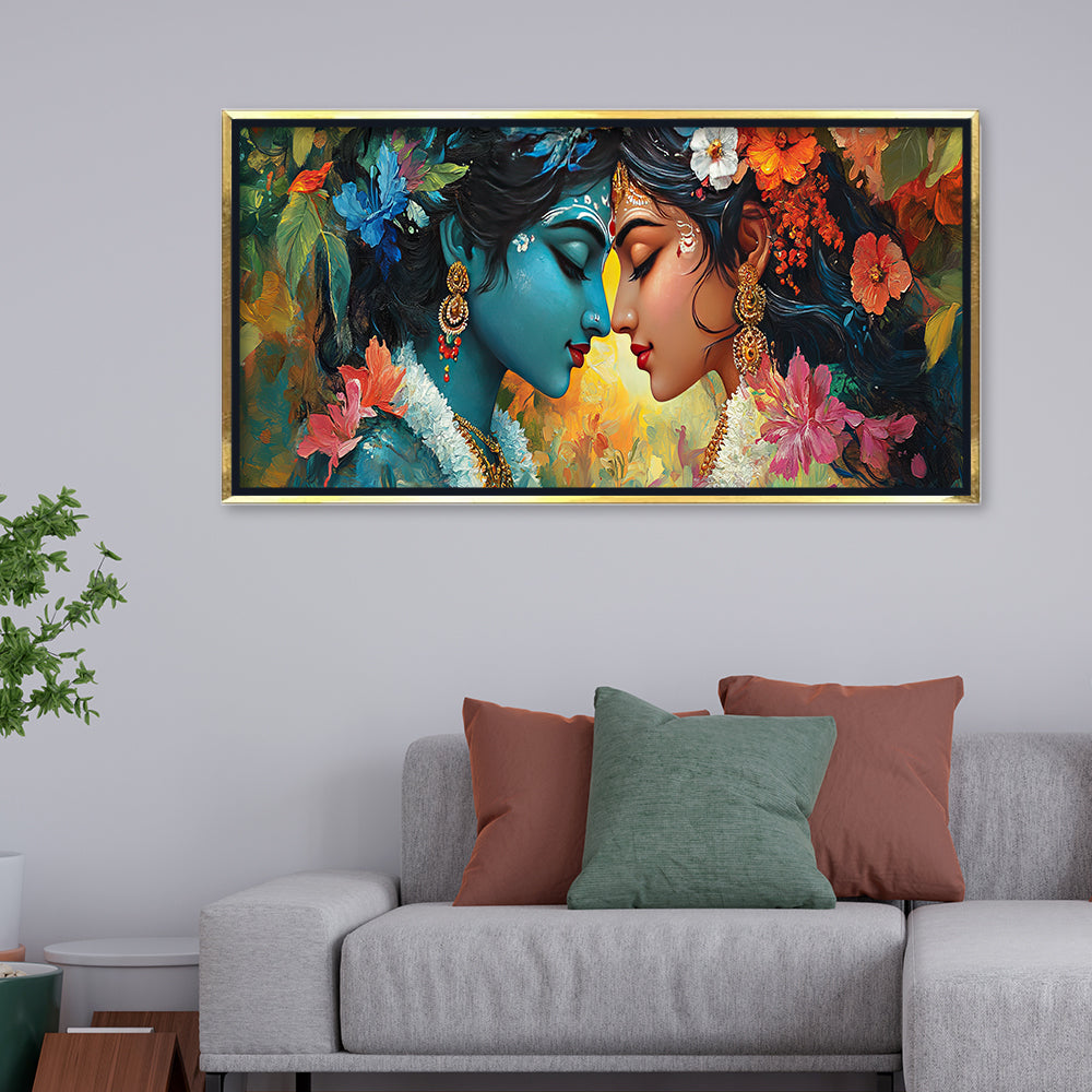 Divine Radha Krishna: The Eternal Soulmates – Premium Spiritual Wall Art