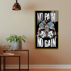 Bodybuilding Acrylic Glass Canvas Painting for Home Gym & Fitness Studio