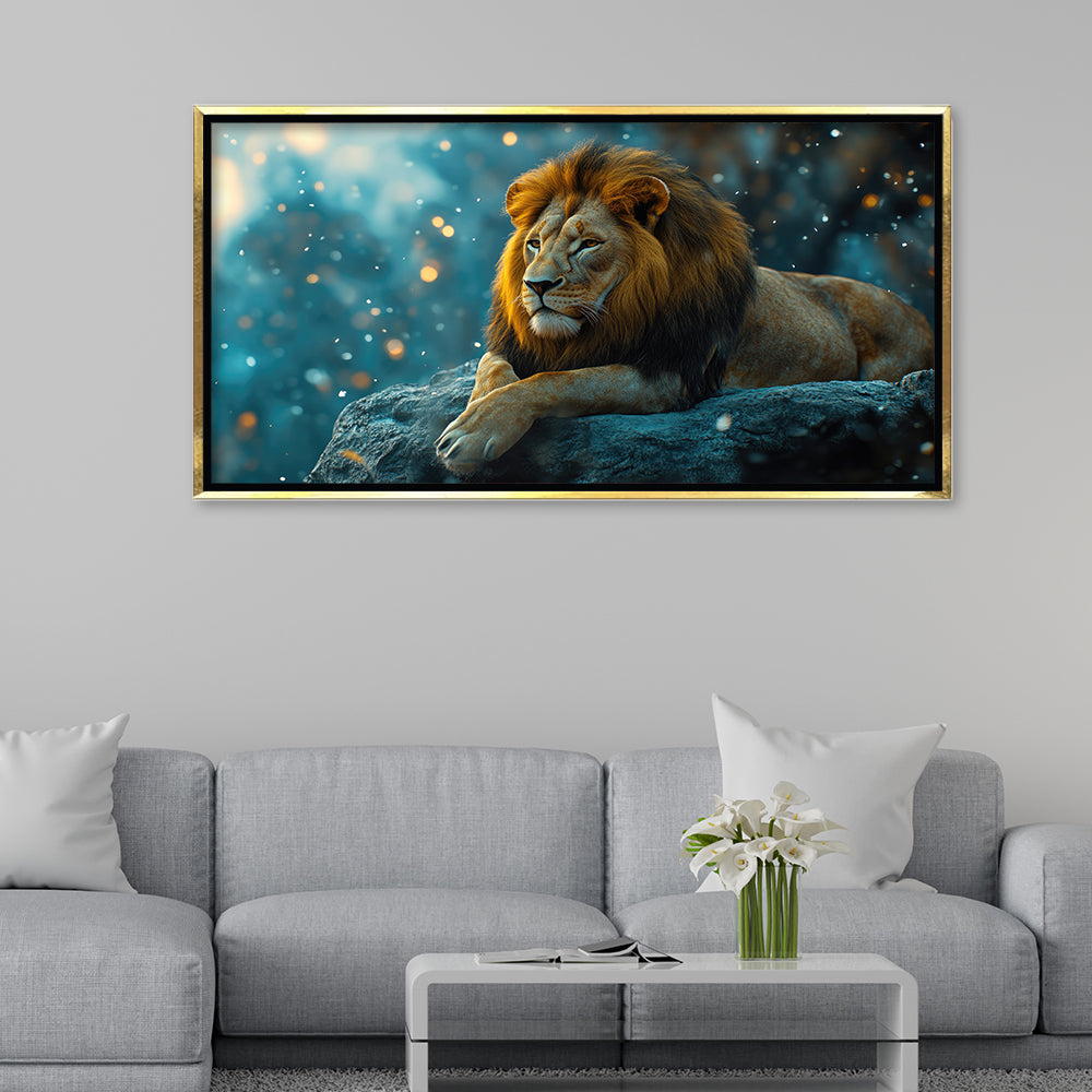 Majestic Lion King Premium Canvas Painting