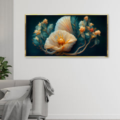 Premium Elegant Floral Flower art Canvas Wall Painting for Wall Decors