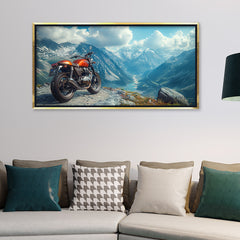 Premium Motorcycle Adventure Canvas Painting  - Scenery Wall Art for Living Room & Office