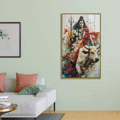 Abstract Lord Shiva Spiritual Acrylic Painting