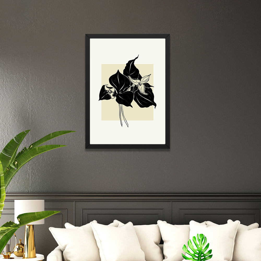 Black & White Botanical Floral Photo Framed Wall Art