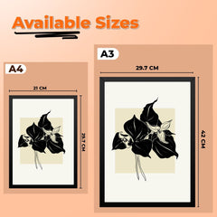 Black & White Botanical Floral Photo Framed Wall Art