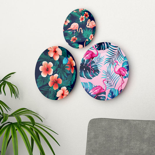 Luxury Flamingos Design Art Decorative Wall Plates for Home and Office Décor