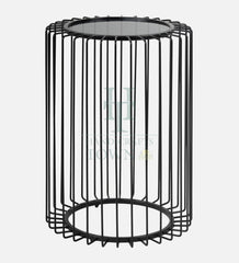 Metal Cage Side Table (Black)