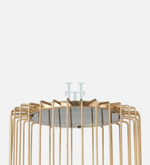 Metal Cage Side Table (Gold)