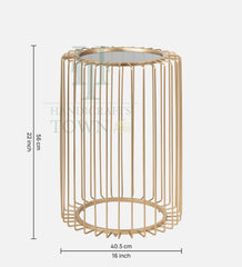 Metal Cage Side Table (Gold)