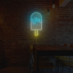Aesthetic Modern LED Neon Sign Decor - Dripping Ice Pop Wall Art