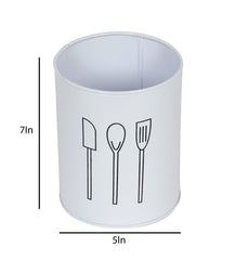 White Cutlery Stand Set of 2