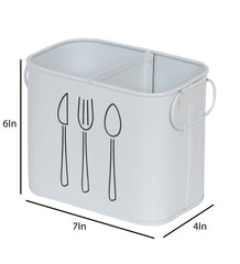 White Cutlery Stand Set of 2