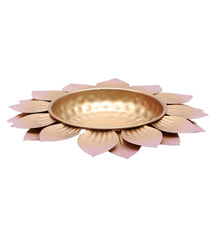 Hammered Baby Pink FLower Urli Set of 3