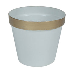 White & Gold Pot Planter Set of 5