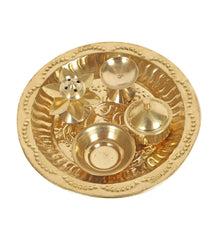 Small Brass Pooja Thali