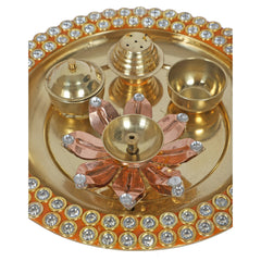 Round Yellow & Gold Beads Thali