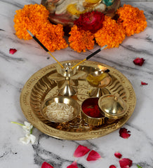 Small Brass Pooja Thali