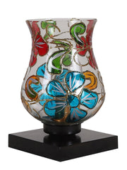 Mosaic Glass Table Lamp with wood Square Black Base (NM04)