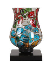 Mosaic Glass Table Lamp with wood Square Black Base (NM04)