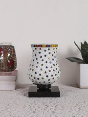 Mosaic Glass Table Lamp with wood Square Black Base (NM05)