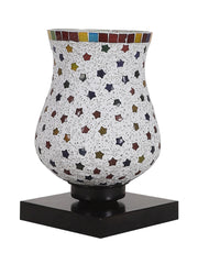 Mosaic Glass Table Lamp with wood Square Black Base (NM05)
