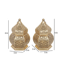 Hanging Hut Lantern Tealight Holder Set of 2