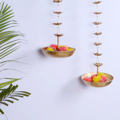 Hanging Flower Urli With Stand Set