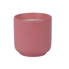 Pink Ceramic Glass Wax Candle Set of 2