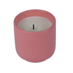 Pink Ceramic Glass Wax Candle Set of 2