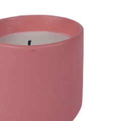 Pink Ceramic Glass Wax Candle Set of 2