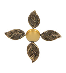 Black & Gold Leaves Urli & Dia Set of 2