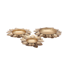 Lotus Cut Urli Set Of 3