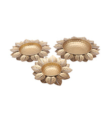 Lotus Cut Urli Set Of 3